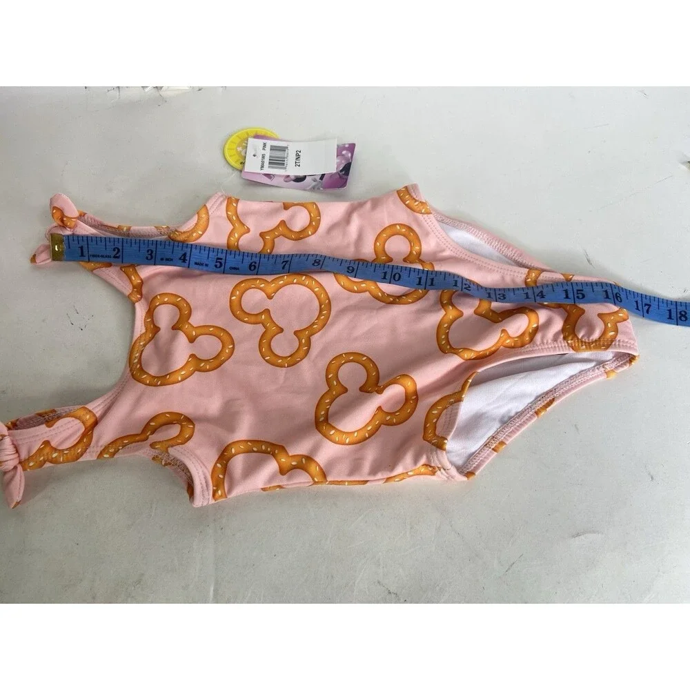 Disney Mickey Minnie Mouse Pretzel One Piece Swimsuit Swimwear Toddler Girls 2T